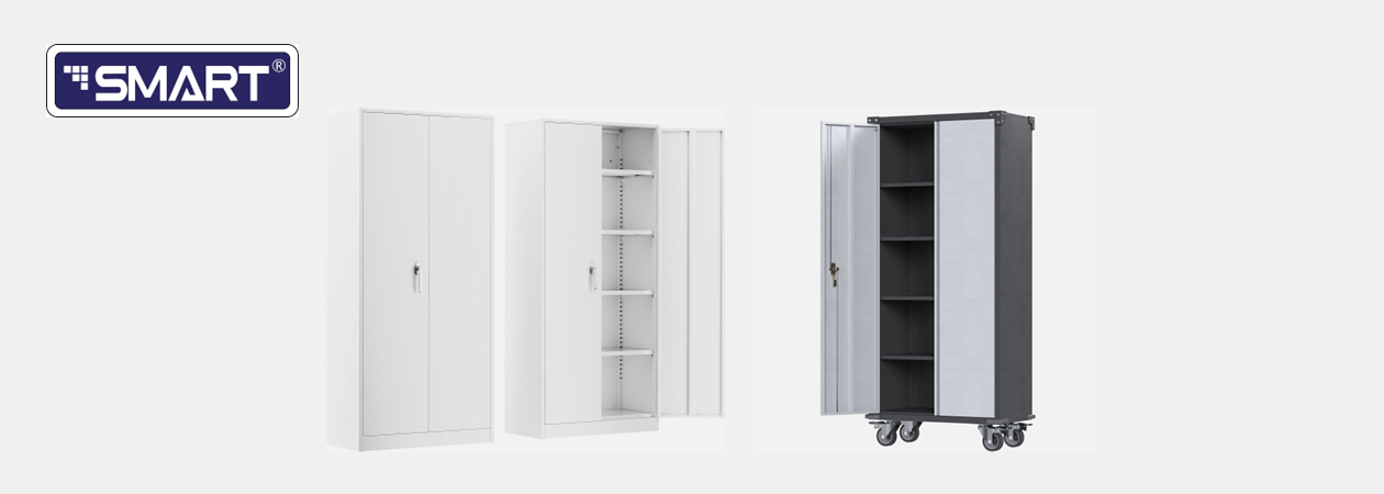 Smart Vietnam: 183cm Metal Garage Storage Cabinet with Handles and Wheels